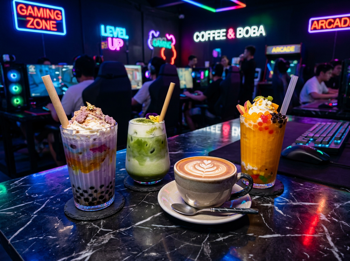 Café artesanal y bubble tea en Ranviku