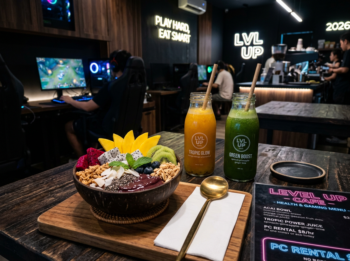 Smoothies y jugos naturales juegos café Bolivia