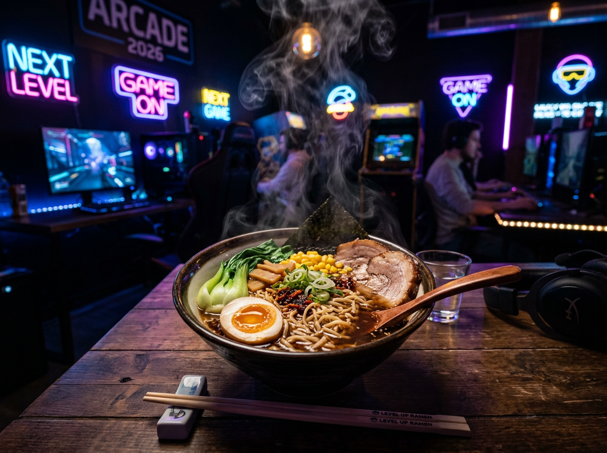 Ramen premium en juegos café Bolivia